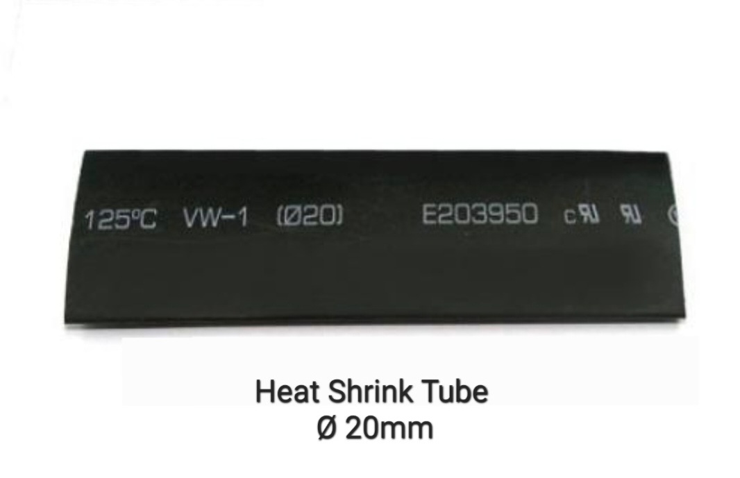 Heat Shrink Tube ø20mm 100m/roll Black